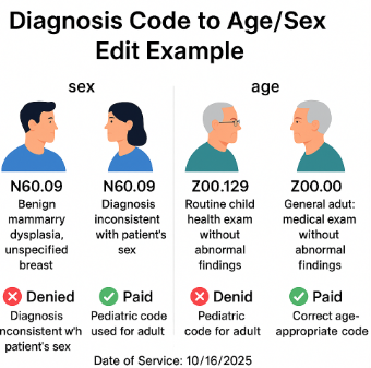 Diagnosis Code to Age/Sex Edit