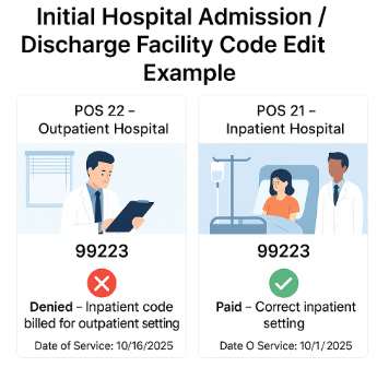 Initial Hospital Admission/Discharge Facility Code Edit
