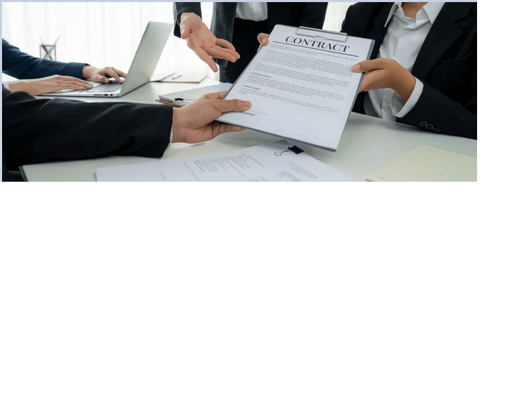 Business contract signing